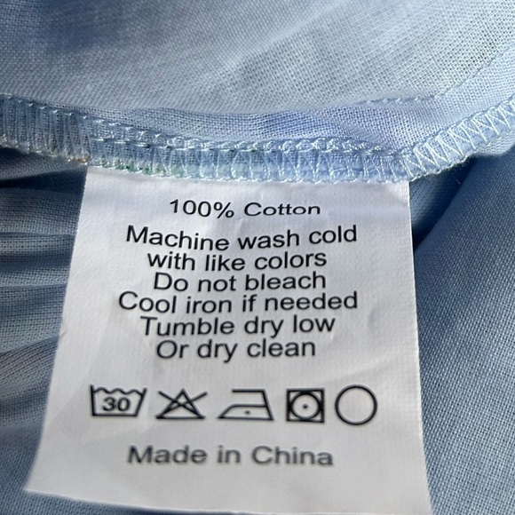 HUNTER BELL Blue Lace Smocked Neck Ryan Dress Ditsy Floral Sz XS - Picture 15 of 16